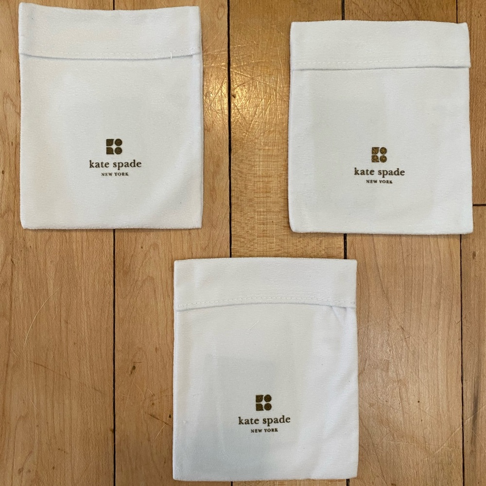 Kate Spade Jewelry Dust Bag (3.5x4.25) Dot Noel Logo Set of 3
